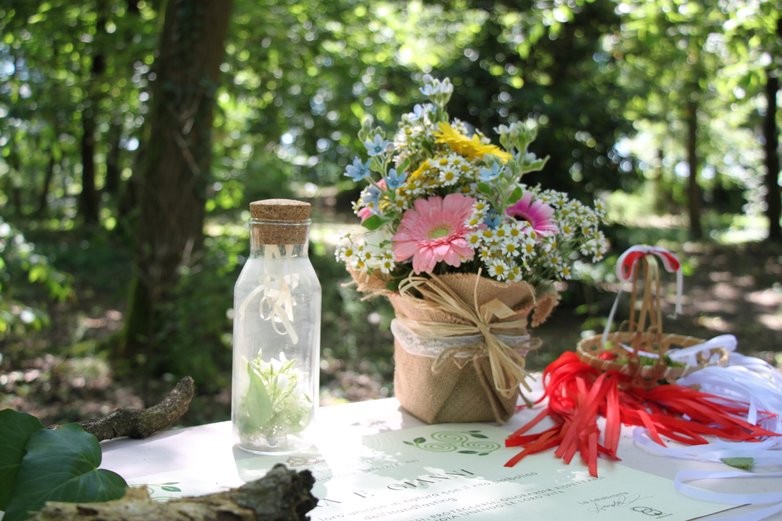 Altare matrimonio celtico in natura